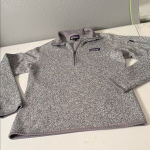 Patagonia Women's Heather Gray Quarter-Zip Fleece Pullover